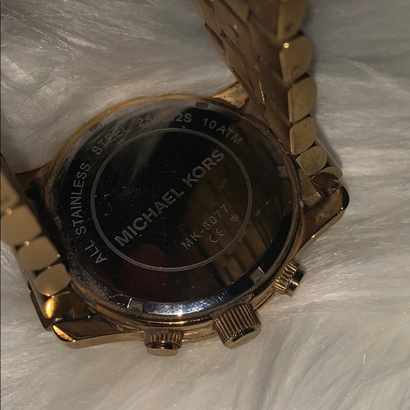 Gold Michael Kors Large Chronograph Watch ✨
